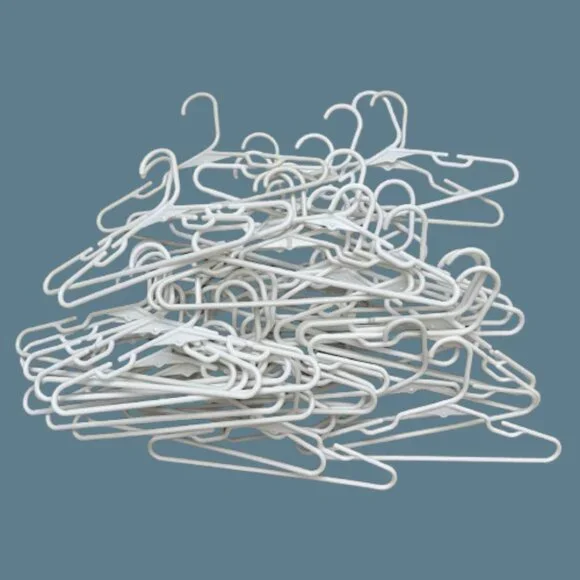 White Plastic Kids Clothing Hangers - Picture 1 of 1